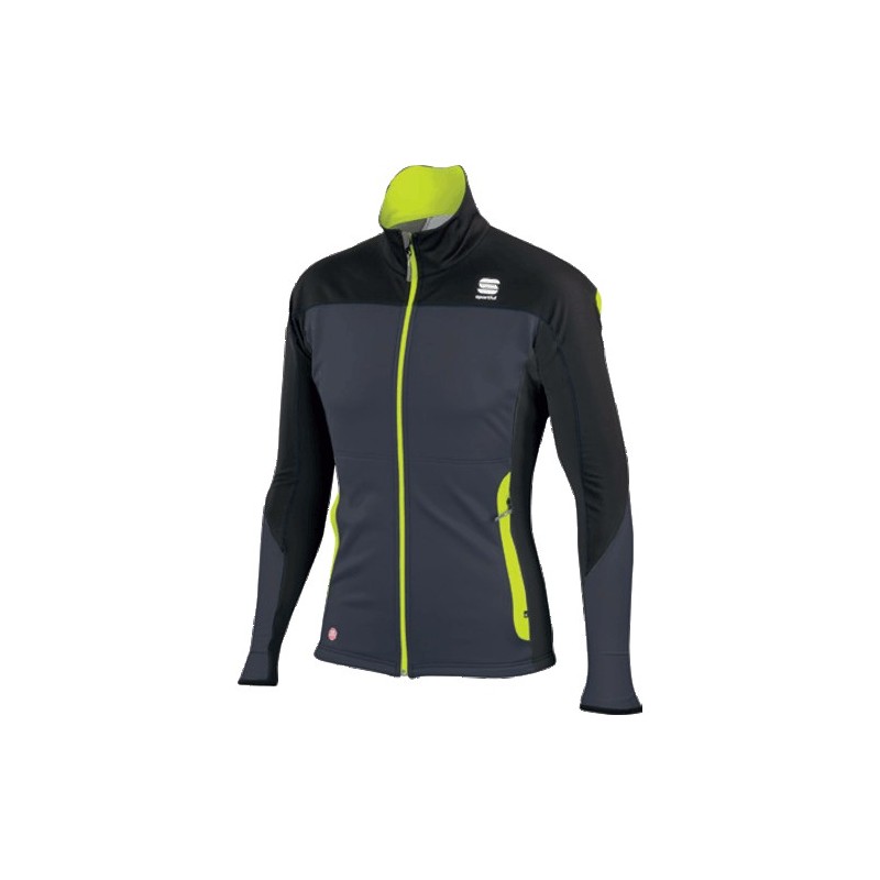 Uppvärmning jacka Sportful Squadra Corse 2 WS Jacket svart-lima Uppvärmning jacka Sportful Squadra Corse 2 WS Jacket svart-lima